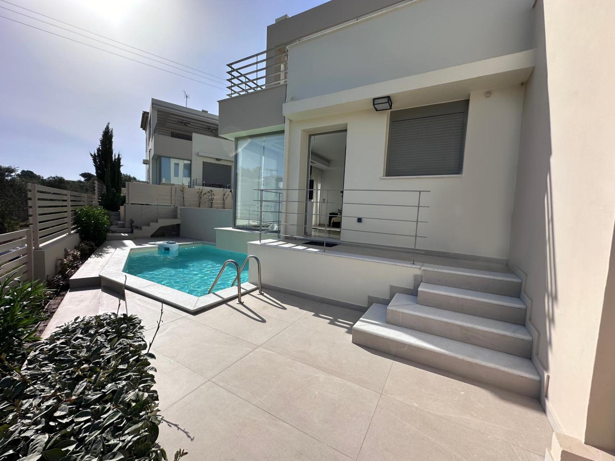 Апартаменты Rvg Rania House With Pool Порто Хели Экстерьер фото
